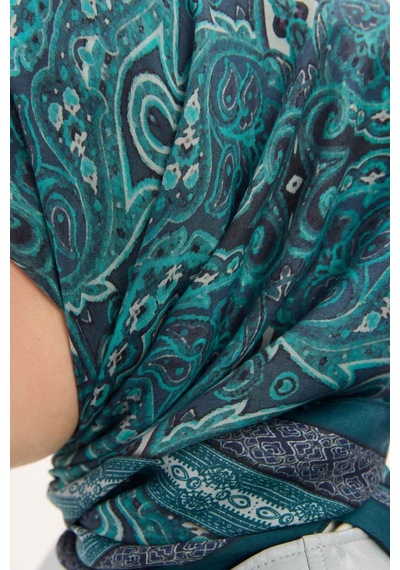 Silk Home Arve Eşarp Viona Petrol Mavisi 90x90 Çok Renkli