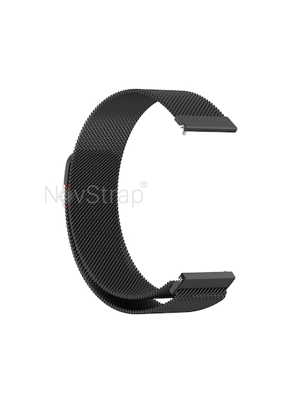 Novstrap Huawei Watch Gt4 41mm İle Uyumlu Kordon 18mm Pimli Mıknatıslı Metal Hasır Kordon Kayış
