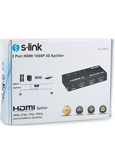 S Link Sl Lu6212 2 Port 4K*2K Hdmı Splitter