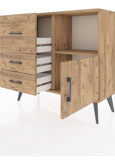Arges Şifonyer Tek Raflı 3 Çekmeceli Tek Kapaklı 88x30x80 Çam-çam Çam Arges Şifonyer Tek Raflı 3 Çekmeceli Tek Kapaklı 88x30x80 Çam-çam Çam