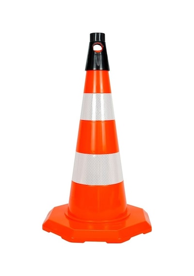 İleri Trafik Pvc Trafik Konisi 52 CM Çift Reflektifli Trafik Dubası