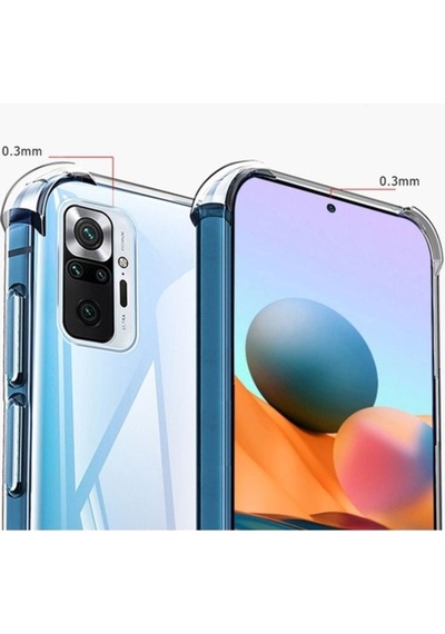 Xiaomi Redmi Note 10 Pro Kılıf Zore Nitro Anti Shock Silikon Renksiz