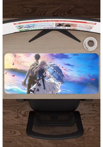 Violet Evergarden Anime V2 - 70x30 Xl Gaming Kauçuk Kaymaz Taban Mouse Pad Fare Altlığı