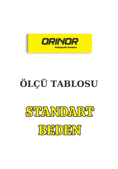 Orınor Standart Lumbosacral Korse Beyaz