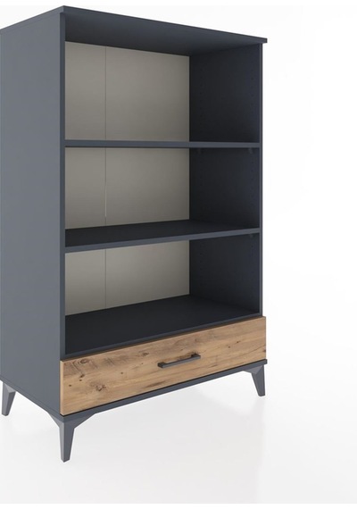 Hyperion Dolap 3 Raflı Tek Çekmeceli 88x44x134 Antrasit-çam Antrasit Hyperion Dolap 3 Raflı Tek Çekmeceli 88x44x134 Antrasit-çam Antrasit