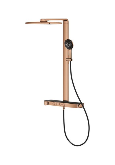 Grohe Rainshower Aqua Pure Duvara Monte Termostatik Bataryalı Duş Sistemi Warm Sunset 100961da00 Metalik
