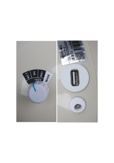Magicvoice Mv-12 7.5 Cm 20 Watt Komütatörlü Hat Trafolu Krem Beyazı Sütun Sarkık Hoparlör 2 Li Takım
