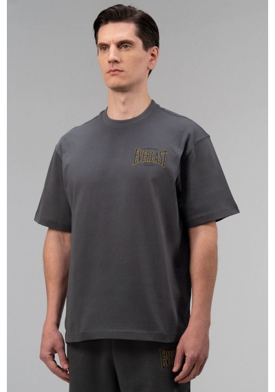 Everlast Authentic Boxing 2.0 Erkek Oversize Tişört Tm0158-415 %100 Pamuk Füme