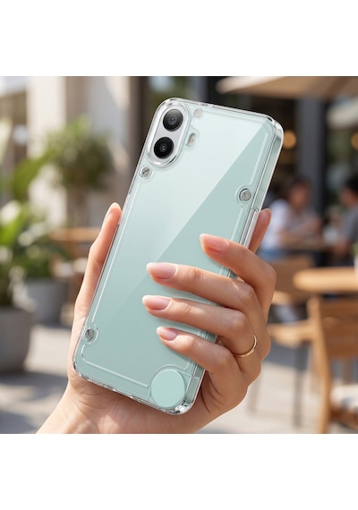 Caseonn Nothing Cmf Phone 1 Kılıf Kamera Korumalı Darbe Emici Şeffaf Arka Kapak Tam Şeffaf