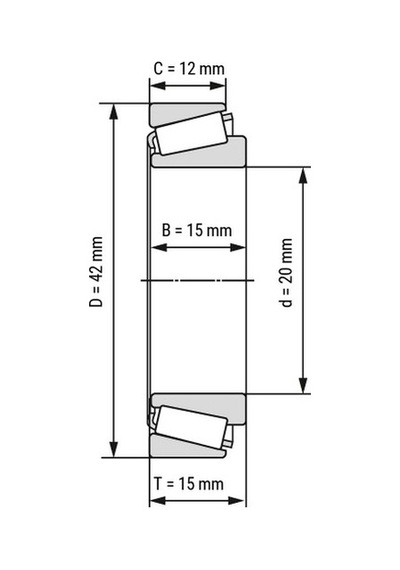 Prc 32004 Konik Rulman 20x42x15