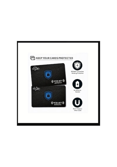 Organıcyou Shenzhen Rfıd/nfc Engelleyici Kart, Ultra İnce Şık Tasarım, Alüminyum Malzeme, Hırsızlığa Karşı Siyah