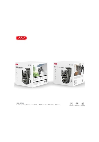 Özel Üretim Oda Takibi Dijital Lens Alarm Özellikli Cr04 Çift Kameralı Wifi Akıllı Güvenlik Kamerası Çok Renkli