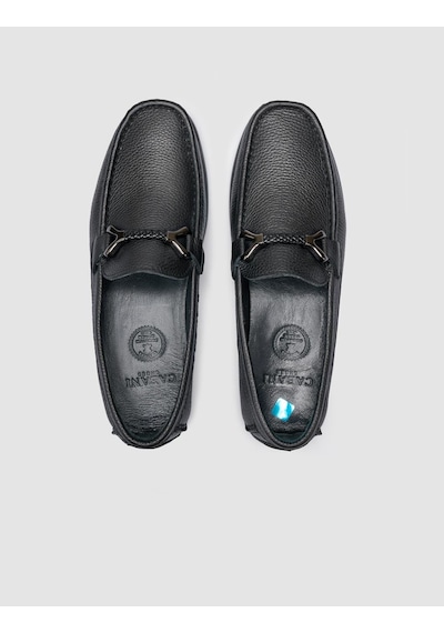 Cabani Tivra %100 Hakiki Deri Siyah Toka Detaylı Erkek Loafer
