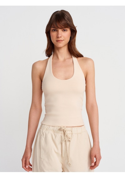 Dilvin 21052 Halter Yaka Top-taş Taş
