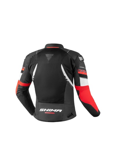 Shima Mesh Pro 2.0 Korumalı Motosiklet Montu Siyah Beyaz Kırmızı