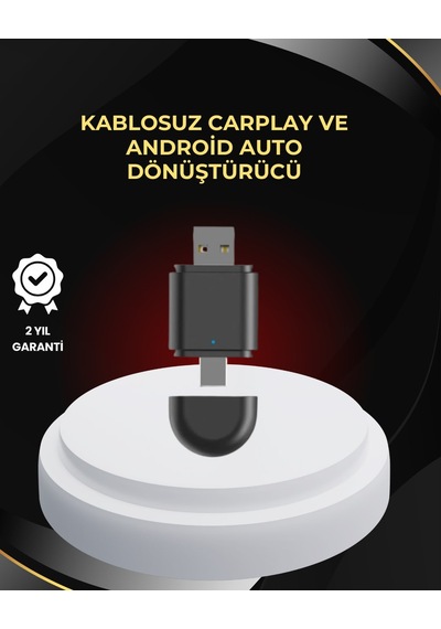 Kablosuz Carplay Ve Android Auto Dönüştürücü Usb Play2ın1-12ebf