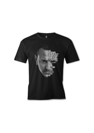 Linkin Park  Chester Baskılı Siyah Erkek Tshirt 001
