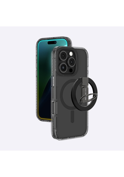 Apple iPhone 16 Pro Max Uyumlu Kılıf Magsafe Özellikli Yüzük Standlı Amazingthing Titan Pro Serisi Kapak Siyah