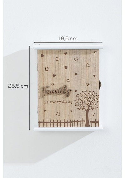 Porsima 2072 Duvara Montajlı Dekoratif Anahtarlık Dolabı - Duvar Askılı Anahtar Saklama Kabini 18,5x25,5cm