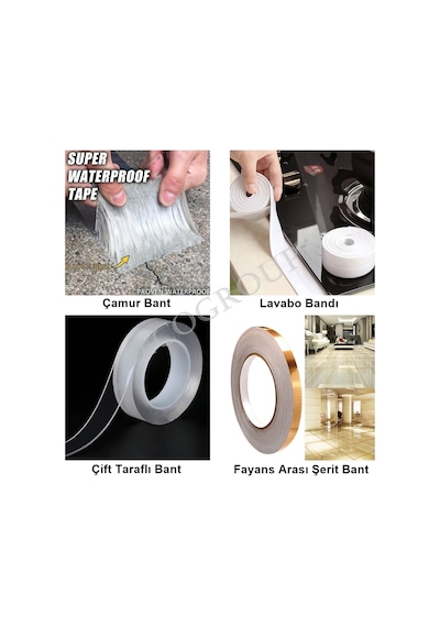 Çamur - Lavabo - Çift Taraflı - Fayans Arası Bant Çeşitleri (478491714)