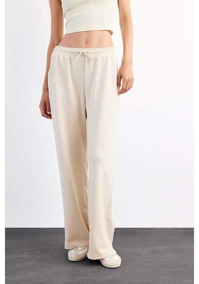Defacto Relax Fit Beli Lastikli Düz Paça Modal Pantolon G1086ax25smbg286 Bej