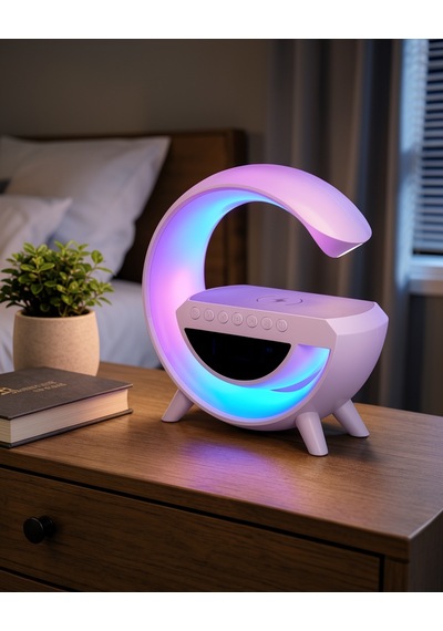 Bluetooth Hoparlör 15w Kablosuz Hızlı Şarj Led Gece Lambası 0 19133307
