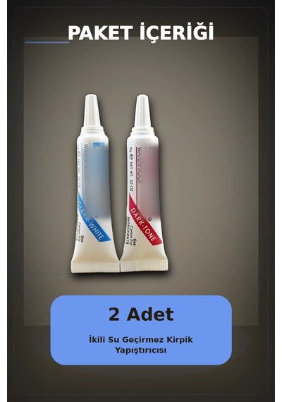 Kirpik Yapistirici Beyaz Ve Siyah Ikili Set - 2 Adet, Takma Kirpik Yapistiricisi Bx-313427