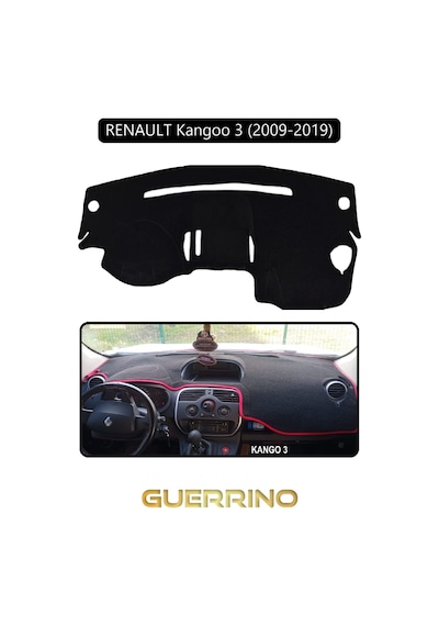 Renault Kangoo 3 2007 Now Torpido Koruma Halısı Siyah Kenar