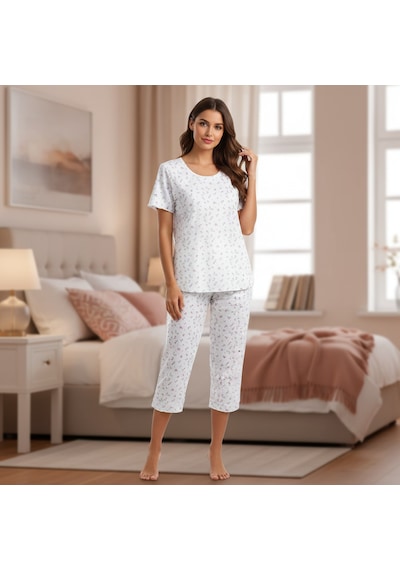 Bonbon Kadın Kaprili Kısa Kol Tshirt Ve Bralet 3'lü Takım Bb2415 Beyaz
