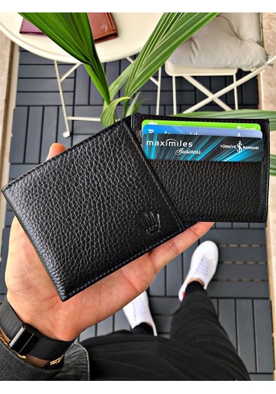 Watchofroyal Swan Black Hakiki Deri Cüzdan