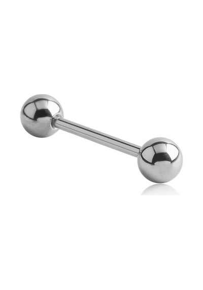 316 Cerrahi Çelik Kıkırdak Helix Tragus Piercingi Beyaz - Siyah