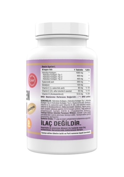 Hidrolize Collagen Tip 1-2-3 Glutatyon Vitamin C 180 X 3 Kutu