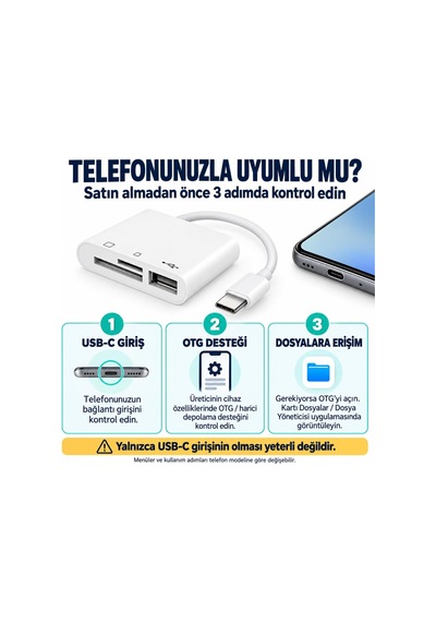 Usb Type-c 3in1 Micro Sd Tf Hafıza Kartı Okuyucu Usb Çevirici Kamera Macbook Matebook