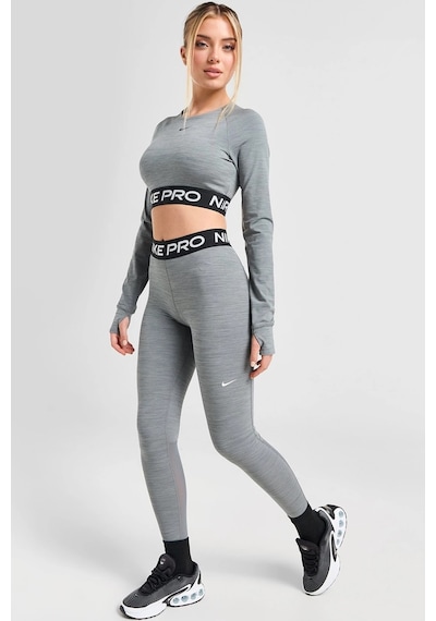 Nike Pro 365 Dri Fit Training Mid Rise Full Length Tight Fit Green Toparlayıcı Tayt Gri Melanj