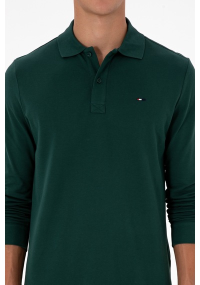 U.S. Polo Assn. Erkek Regular Fit Polo Yaka Koyu Yeşil Basic Sweatshirt 50315941-VR079