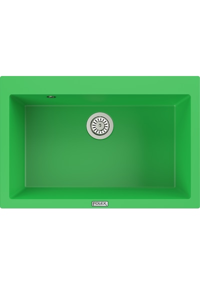 Polex Cristalüx Granit Evye P-X76 Yeşil Tezgah Altı Ve Tezgah Üstü Mutfak Evyesi 75x50 CM