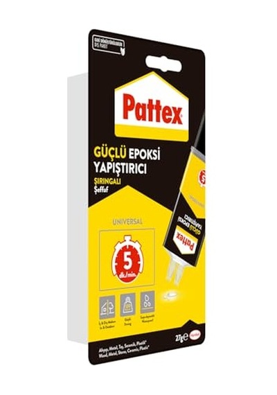 Ayrex Pattex Güçlü Epoksi Yapıştırıcı, Çok Sağlam, Çok Dayanıklı, Hemen Her Malzeme İçin Uygun Epoksi Reç