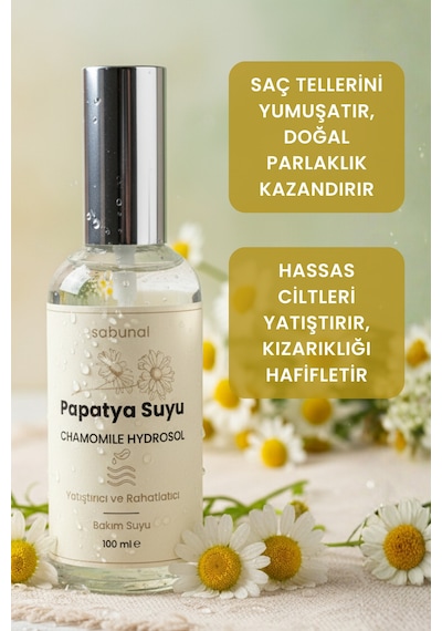 Papatya Suyu 100 Ml Yatıştırıcı Cilt & Aydınlatıcı Saç Toniği Hidrosol