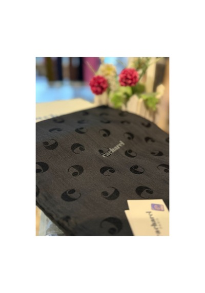 Cacharel Pamuk İpek 100x100 Monogram Eşarp Siyah - 911 Siyah - 911