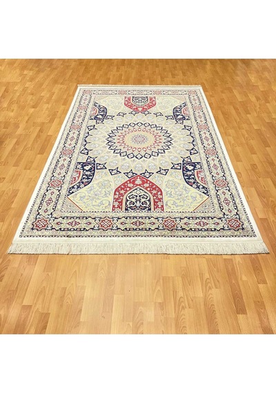 Kubbe Motifli 200 X 300 İpek Halı Çok Renkli