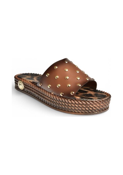Fox Shoes Y390400003 Kahverengi Hakiki Deri Kadın Terlik Kahverengi