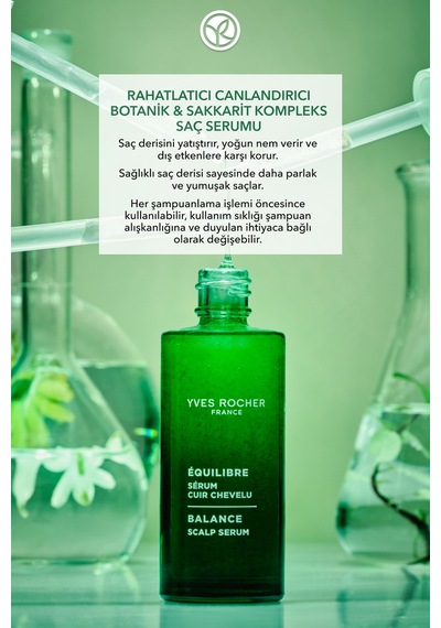 Yves Rocher Botanik Sakkarit Kompleks Canlandırıcı Saç Serumu / Tüm Saçlar / Equilibre - Vegan -50ml