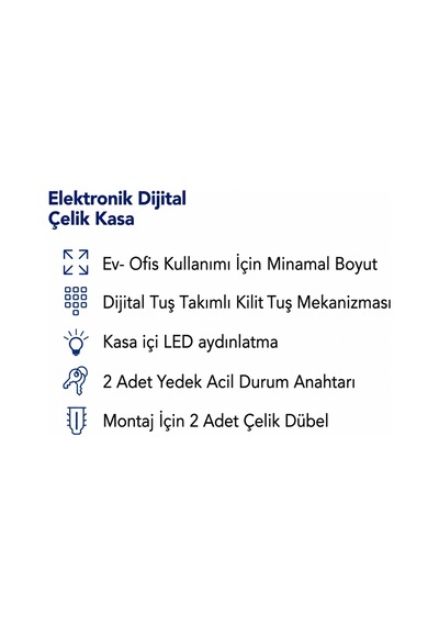 X-bay Dijital Çelik Kasa Mini Boy