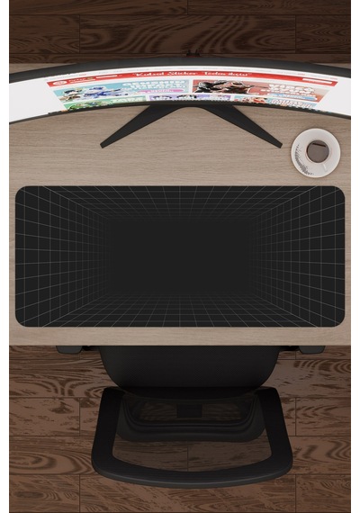 Vaporwave Grid Kaymaz Dikişli Kauçuk Oyuncu Mousepad V1 - 70x30 Xl Gaming Mouse Pad Fare Altlığı