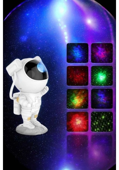 Northcity Astronot Projeksiyon Lambası - Bluetooth Gece Lambası Ve Nebula Görseli İle Huzurlu Uyku