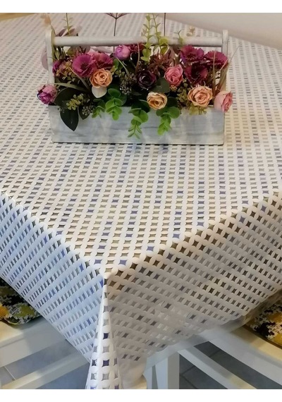 İthal Pvc Muşamba - Desenli Silinebilir Masa Örtüsü 11lace004 Renkli