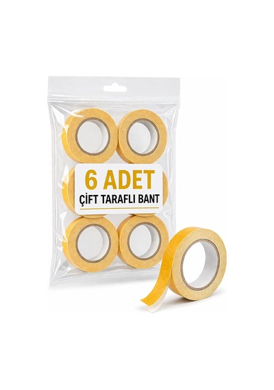 6 Adet Çift Taraflı Köpük Bant Güçlü Yapışkanlı Bant Diğer
