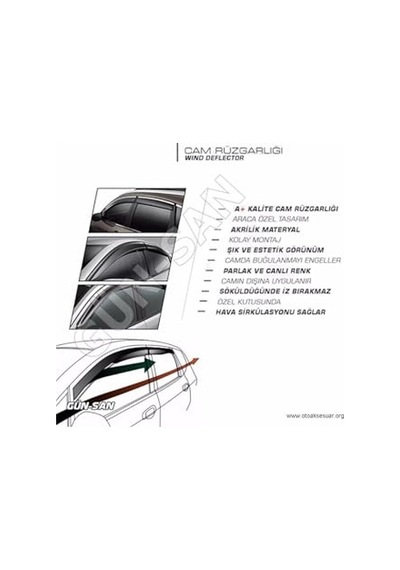 Ayrex Balp Volkswagen Caddy 2004-2011 İle Uyumlu Cam Rüzgarlığı 2li