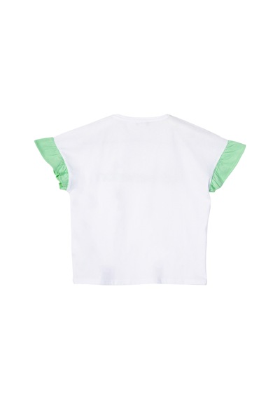 United Colors Of Benetton Kız Çocuk Tshirt Bnt-g21225 Beyaz
