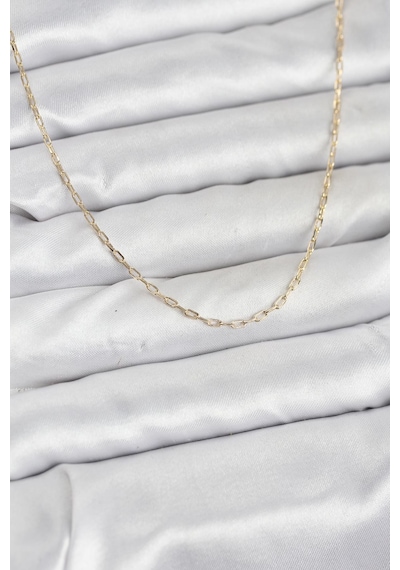 Cm 14k Gold Renk Ataç Zincir Model 60 Cm Kadın Kolye Çok Renkli